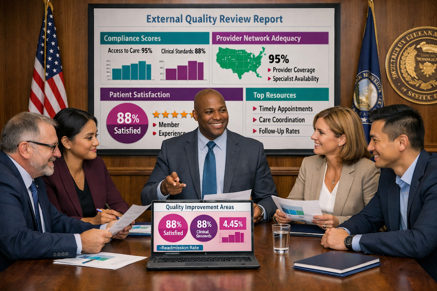 State Team revewing EQRO statistics